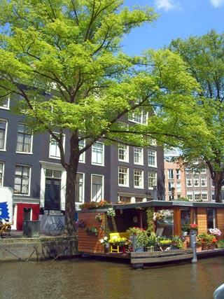 Wohnboot in Amsterdam, Niederlande